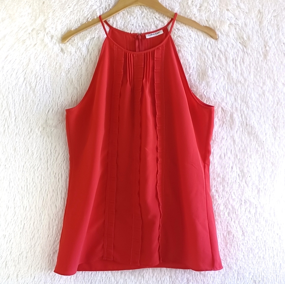 Calvin Klein Sleeveless Blouse Woman's Size M/L - Picture 2 of 7